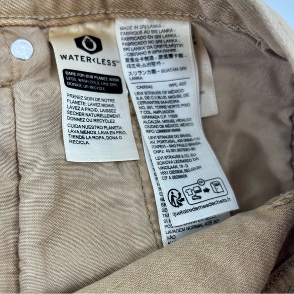 Levi’s 501 ORIGINAL FIT HIGH RISE WOMEN'S SHORTS TAN Size 32 - Picture 14 of 14
